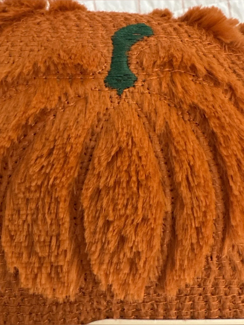 NWT Costco Halloween Faux Fur Throw Blanket - Orange Pumpkin